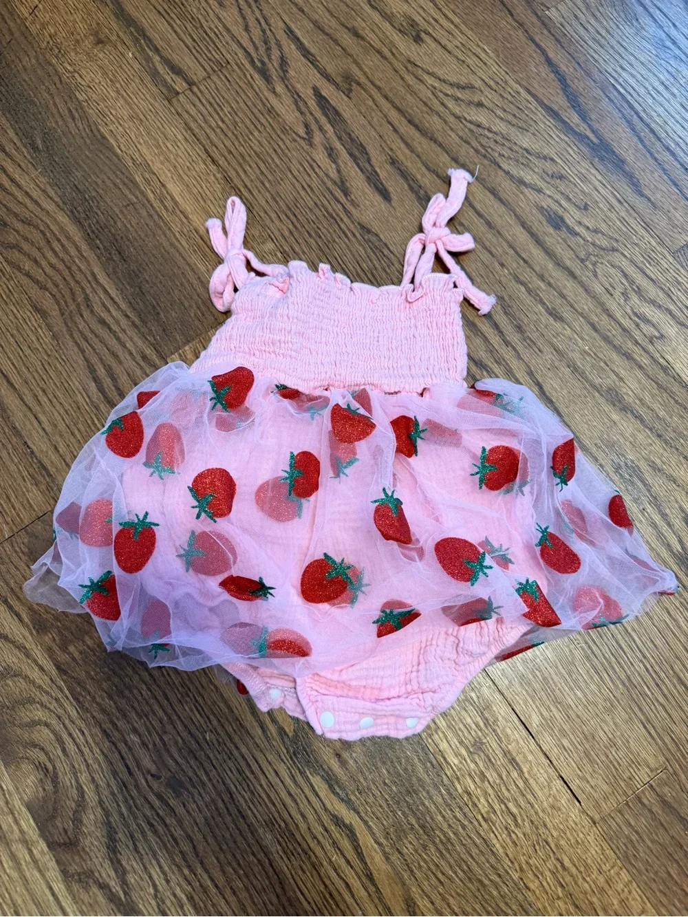 Baby First Birthday Strawberry Outfit